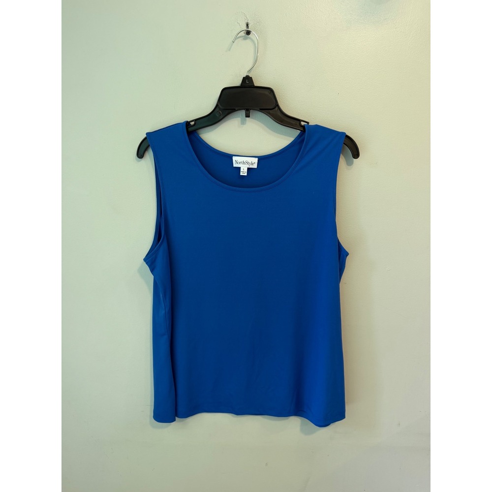 NorthStyle Royal Blue Sleeveless Scoop Neck Tank Top Shell Large L